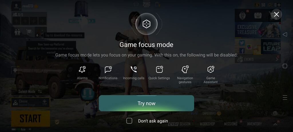 game focus mode