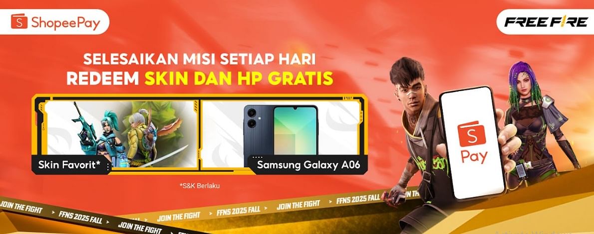 Tips Booyah FF & Redeem Skin FF Keren di Program FFNS 2025 Fall Bareng ShopeePay