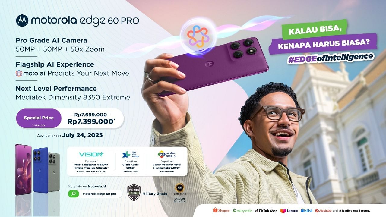 Motorola Edge 60 Pro Hadir di Indonesia, Segini Harganya